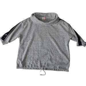 Signify Gray‎ Cowl Neck Pullover Top w/ Sequin Stripe Detail - Women's Size L